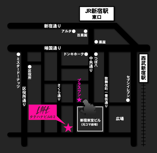 新宿LOFTの地図